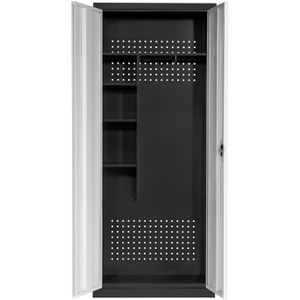 Mehrzweckschrank ADB 40689, abschließbar, lichtgrau