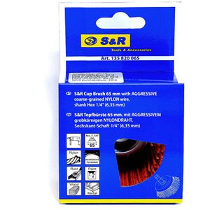 Produktbild für Drahtbürste S&amp;R 135.820.065, grob, Topfbürste Ø 65mm