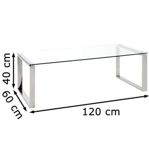 Produktbild für Couchtisch Haku-Möbel 18778, David 2, transparent