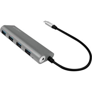 Produktbild für USB-Hub LogiLink UA0309, grau, mit Metallgehäuse