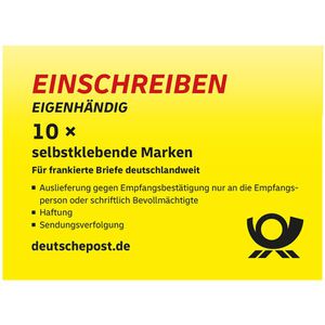 Einschreiben DeutschePost Rückschein, national