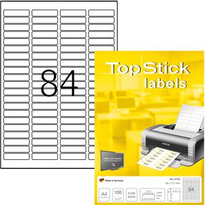 Produktbild für Universaletiketten TopStick labels, 8724, weiß