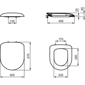Produktbild für WC-Sitz Ideal-Standard Tizio K701501, oval, aus Duroplast