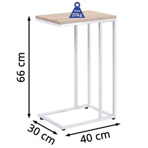 Produktbild für Beistelltisch CASARIA 108648, eiche, aus Holz / Metall