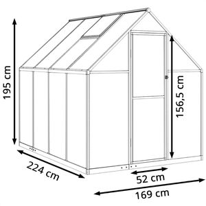 Produktbild für Gewächshaus vidaXL 4005834, 3,79 m² Fläche
