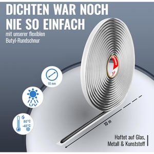 Produktbild für Dichtungsband Poppstar 1010260 Butylrundschnur