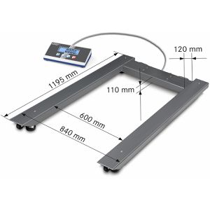 Produktbild für Palettenwaage Kern UIB 1.5T-4, Tara-Funktion, Teilung 500 g