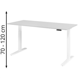 Schreibtisch Hammerbacher XMKA 19, lichtgrau / weiß