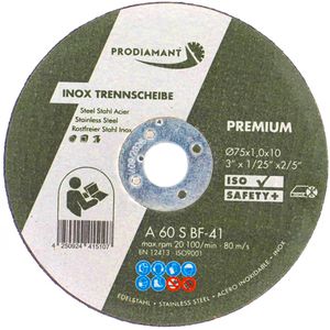 Produktbild für Trennscheibe Prodiamant Premium INOX, Bohrungs-Ø 10 mm