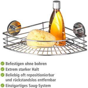 Produktbild für Duschablage Wenko Bari Vacuum-Loc, verchromt