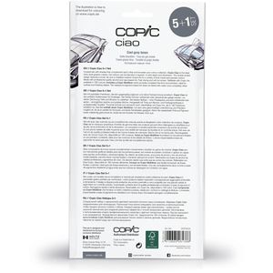 Produktbild für Layoutmarker COPIC Ciao 5+1 Set, Cool grey tones