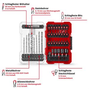 Produktbild für Bohrer-Bit-Set Einhell M-Case Uni, 108763