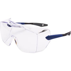 3M Schutzbrille OX3000B, klar, Überbrille, dunkelblau, für Brillenträger