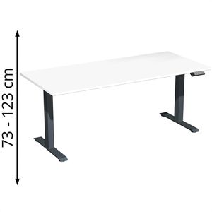 Produktbild für Schreibtisch Geramöbel Elevate Basic, weiß / anthrazit