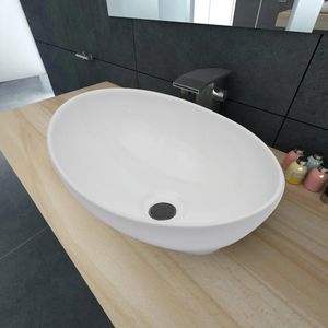 Produktbild für Waschbecken vidaXL Luxus 140674, aus Keramik, weiß