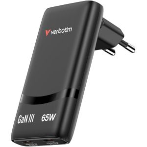 USB-Ladegerät Verbatim Fold n Go 32354, GaN, 65 Watt