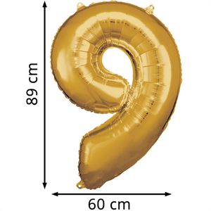Produktbild für Luftballons Amscan 9906274, Riesenzahl 9, gold