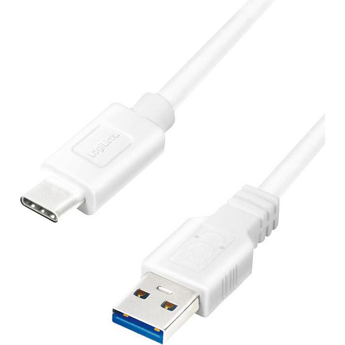 LogiLink Ladekabel CU0174, weiß, USB A auf USB C, 1m – Böttcher AG