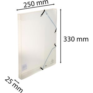 Produktbild für Heftbox Exacompta Crystal, 5962E, aus Kunststoff, A4