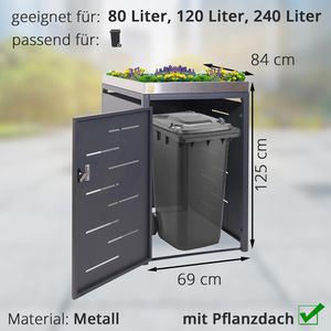 Produktbild für Mülltonnenbox Mendler HWC-H40, Metall