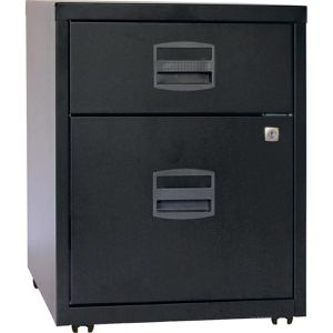 Rollcontainer Bisley-Home PFA, aus Metall, schwarz