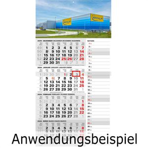 Produktbild für 4-Monatskalender Böttcher-AG Jahr 2026, mit Werbedruck