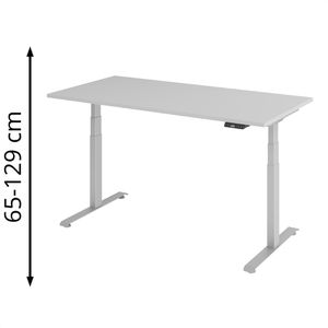 Produktbild für Schreibtisch Böttcher-AG Base Lite, lichtgrau / silber
