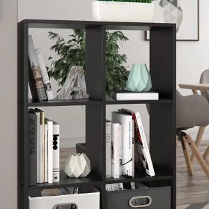 Produktbild für Bücherregal Vicco Karree, schwarz