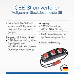 Produktbild für CEE-Stromverteiler as-Schwabe 60558 S6, mobil, für außen