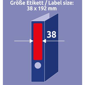 Produktbild für Rückenschilder Zweckform L4762-20, rot