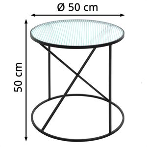 Produktbild für Beistelltisch Haku-Möbel 23588, Leeds, transparent / schwarz