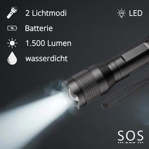 Produktbild für Taschenlampe Goobay Super Bright 1500 LED Batterie