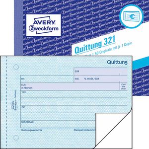 Quittungsblock Zweckform 321, fälschungssicher, inkl. MwSt.