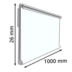 Produktbild für Scannerschiene Böttcher-AG DBR 26, mit C-Raste, 1000 x 26 mm