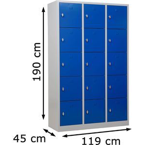 Produktbild für Schließfachschrank G-Office SHC.15, blau