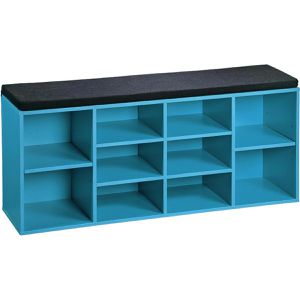 Schuhbank Kesper 15981, türkis, aus Holz