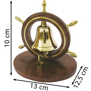 Produktbild für Tischglocke SEA-CLUB Steuerrad, 9310, gold