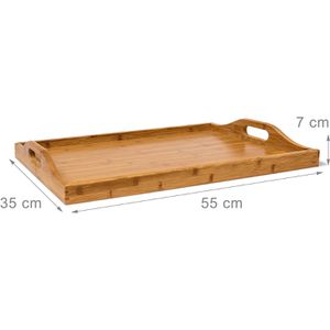 Produktbild für Serviertablett Relaxdays 10019136, eckig, 55x35cm