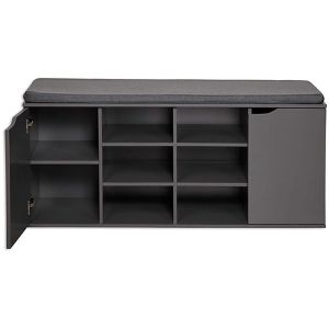 Schuhbank Kesper 15919, grau, aus Holz