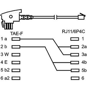 Produktbild für Telefonkabel Goobay 68535 Anschlusskabel, 3m