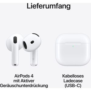 Produktbild für Kopfhörer Apple AirPods, 4. Generation, weiß