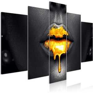 Wandbild Artgeist Goldene Lippen