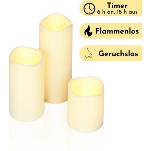 Produktbild für LED-Kerze Nordstern NS-59823, outdoor, creme