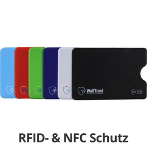 Produktbild für Kreditkartenhülle WallTrust 931238 farbig sortiert