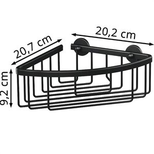 Produktbild für Duschablage Tesa Aluxx Black 40505, schwarz matt