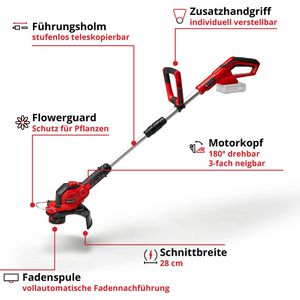 Produktbild für Rasentrimmer Einhell GE-CT 18/28 Li-Solo, Akku