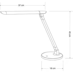 Produktbild für Schreibtischlampe Alco 9157, silber, LED, dimmbar