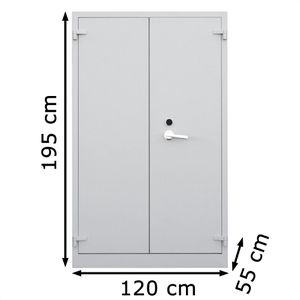 Produktbild für Aktenschrank Lüllmann 690250, aus Metall, feuerfest