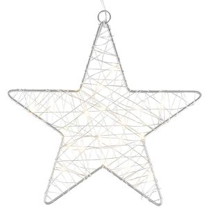 Weihnachtsstern Ideen-mit-Herz 013542-03, Drahtstern, silber