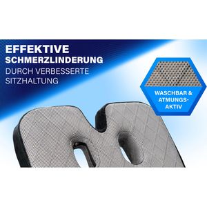 Produktbild für Orthopädisches-Sitzkissen Healthfix fest, grau